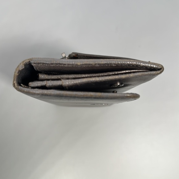 Authentic PRADA Large Saffiano Leather Wallet- Silver - Picture 6 of 16